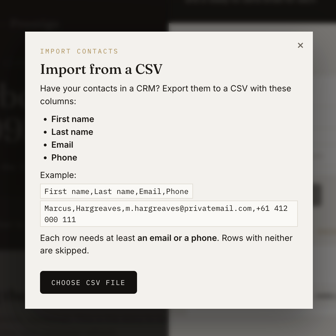 Importar compradores desde un CSV, paso 2